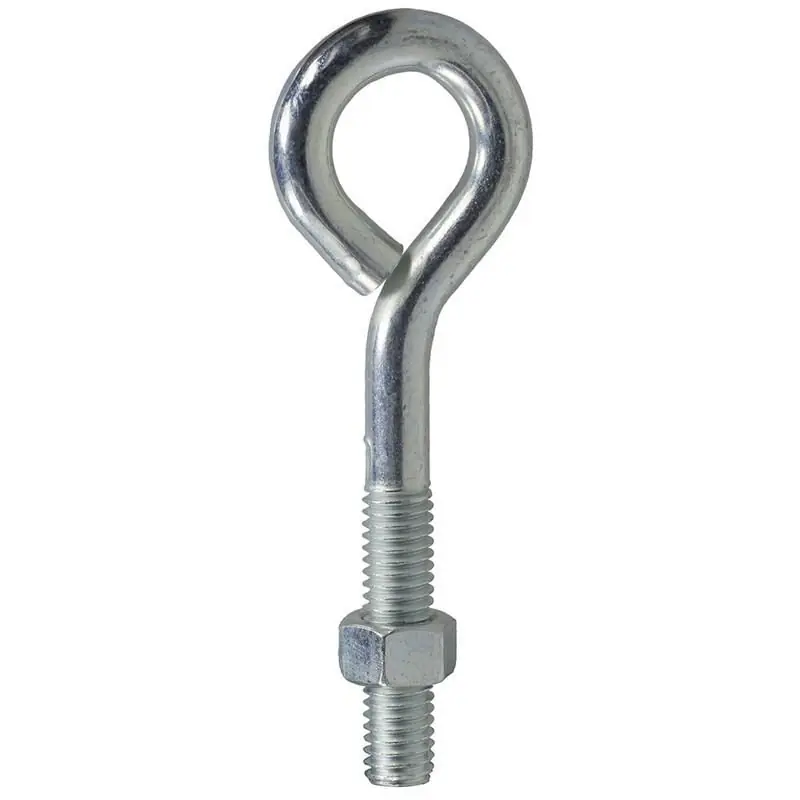 Free Shipping Dottie EB9 Zinc Plated Steel Eye Bolt With Hexagonal Nut 3/8-Inch x 2-1/2-Inch