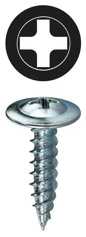 Dottie KW81 Zinc Plated Steel Phillips Drive Wafer Head Self-Piercing Self-Tapping K-Lath Screw #8 x 1-Inch Affordable