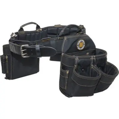 High Quality Rack-A-Tiers 43241 9 Pockets Small Electrician's Bag/Belt Combo 1250 Denier DuraTek Fabric With High Density Nylon Webbing