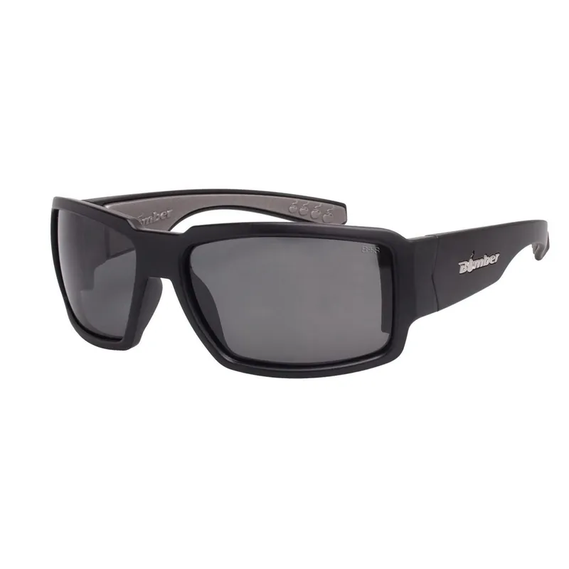 Bomber Eyewear BG103 Safety Eyewear Matte Black Frame Smoke Boogie Bomb Holiday Sale