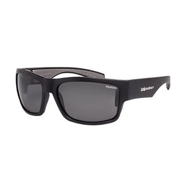 Bomber Eyewear TR111 Polarized Sun Glasses Matte Black Frame Smoke with Gray Foam Lens Tiger Bomb Factory Price