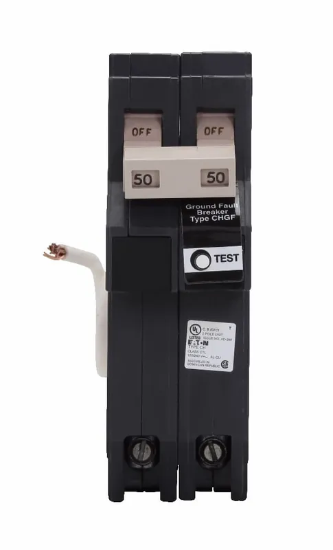 Eaton CHN220GF Plug-In Mount Type CH Ground Fault Circuit Breaker 2-Pole 20-Amp 120/240-Volt AC Buy Today
