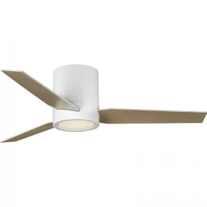 Progress Lighting P250058-028-30 Standard Mid-Century Modern Indoor Ceiling Fan With Light 44-Inch 3-Speed 3-Blade Satin White No Minimum Order