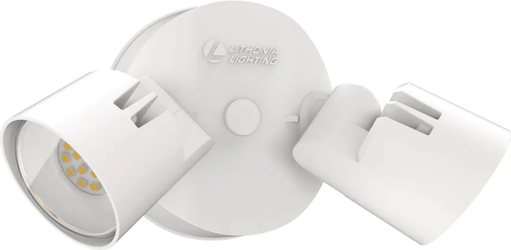 Lithonia Lighting HGX-LED-2RH-40K-120-WH-M2 LED Security Flood Light 2-Head 25-Watt 120-Volt 2750-Lumens 4000K White Polyester Powder Coated Contra Price Cut