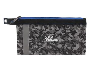 Ideal Industries 37-062 Pro Series Flat Zipper Pouch Nylon Gray Digital 12-1/2-Inch x 7-Inch Electrician's Champion™ Express Delivery