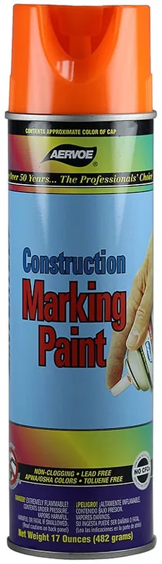 Grab Now Bowie 99-PT247 Inverted Construction Marking Paint 20 oz Can Fluorescent Orange
